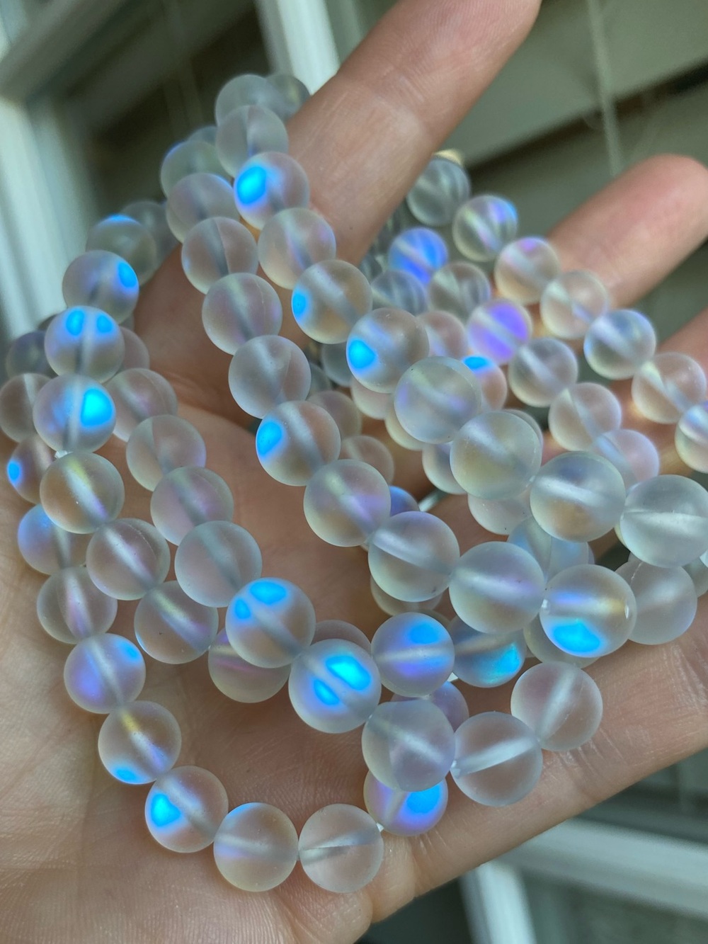 ✨💙 8MM AURA OPALITE CRYSTAL BRACELETS 💜✨